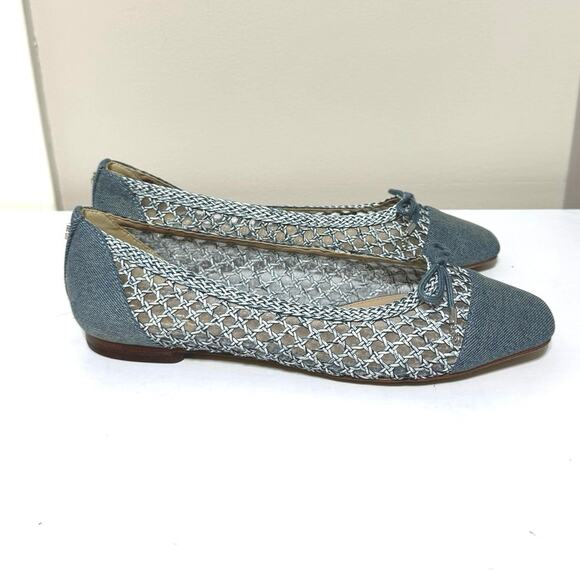 Sam Edelman Women’s May Slip On Ballet Flat Shoes Size 8.5 Washed Blue - Picture 1 of 11